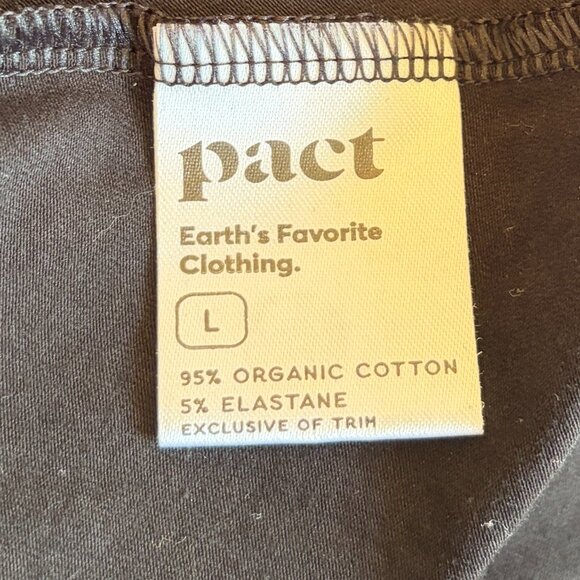 Pact women's Organic Fit & Flare Crossover Dress black large - Picture 8 of 9